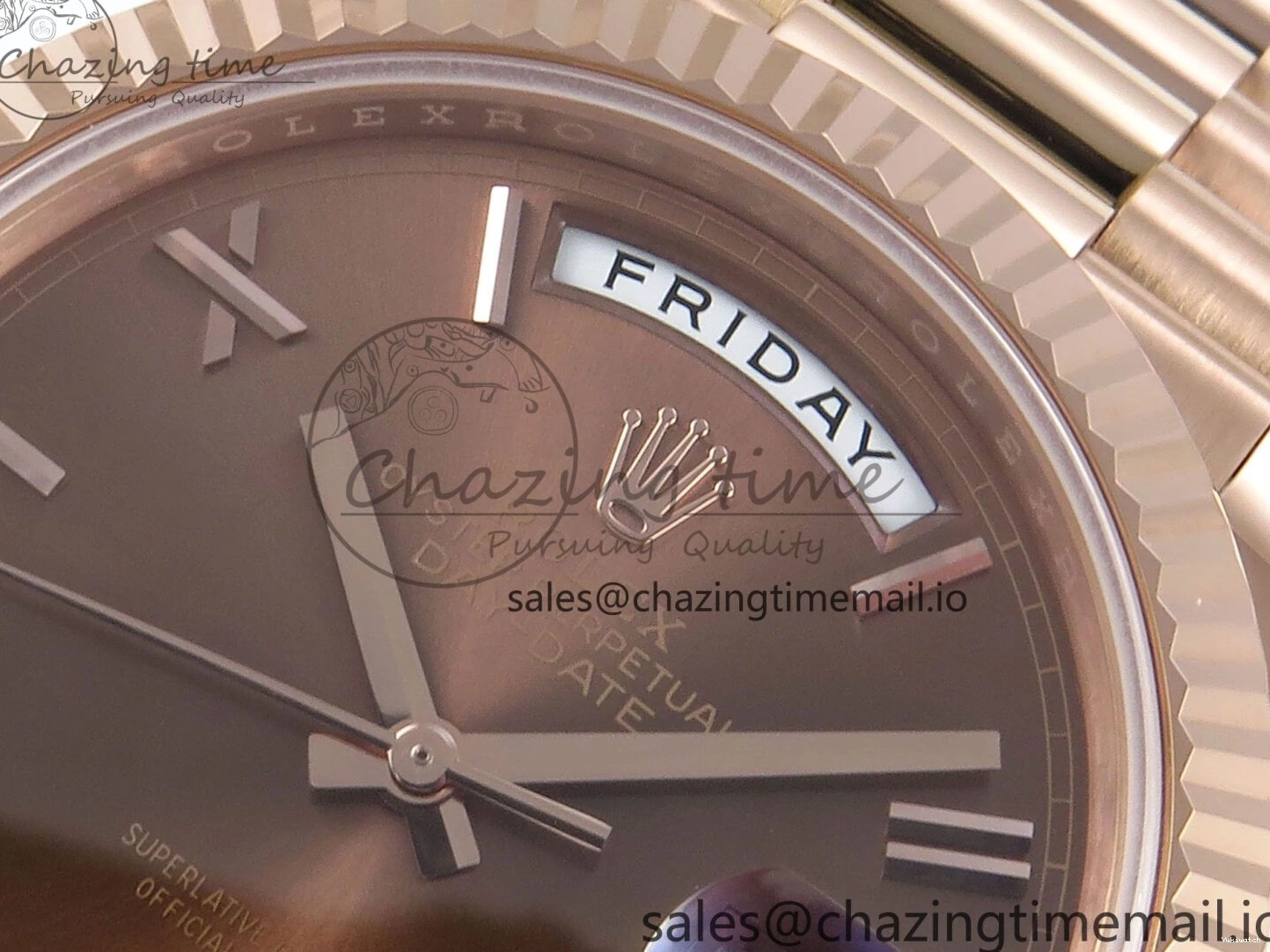 Edition RG Best Weight) Noob on Roman A2836 Bracelet 228235 Dial President 1:1 Date 40 Day (Gain Brown 0503